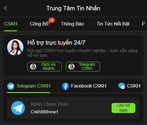 Đa dạng phương thức liên lạc để được 888new hỗ trợ ngay tức thì